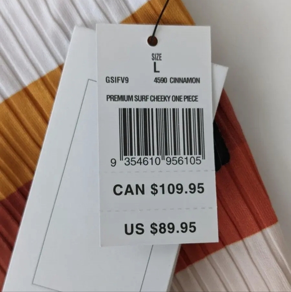 Rip Curl Premium Surf Cheeky One-Piece Swimsuit, Cinnamon, Women's Large - Picture 3 of 3